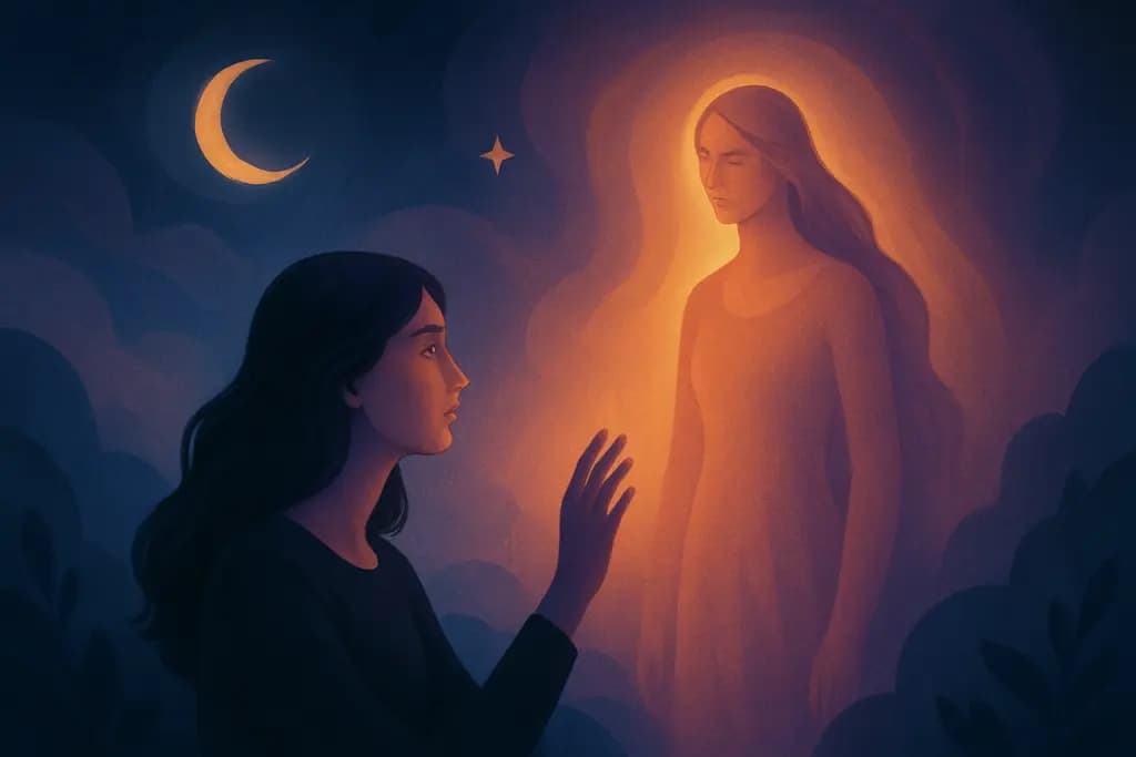 Dream illustration: Future self appears