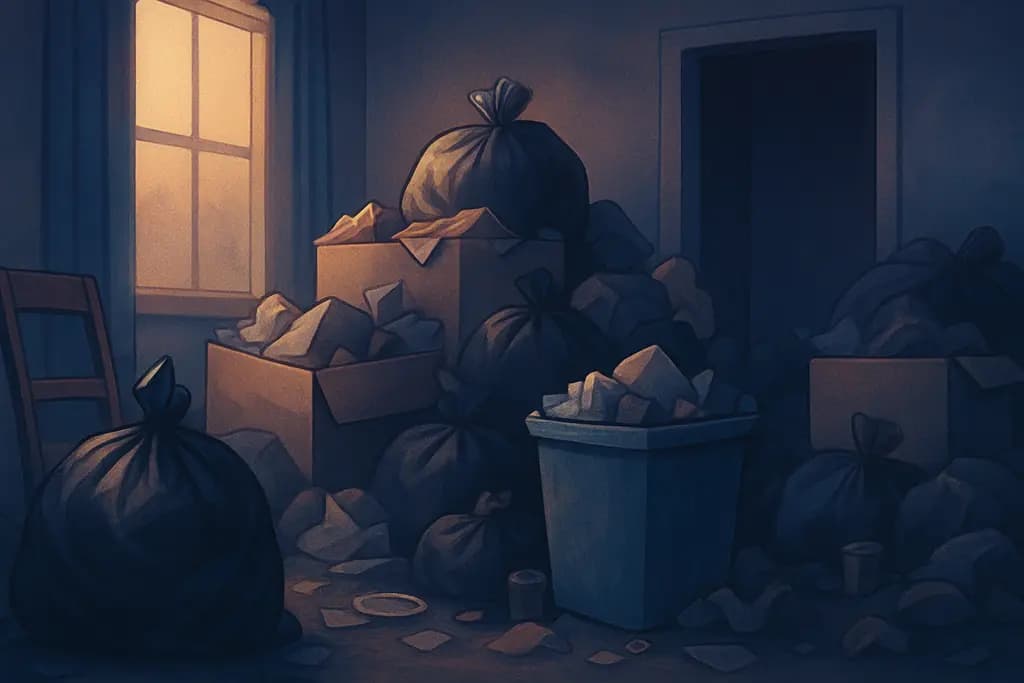 Dream illustration: Garbage piling up in your home