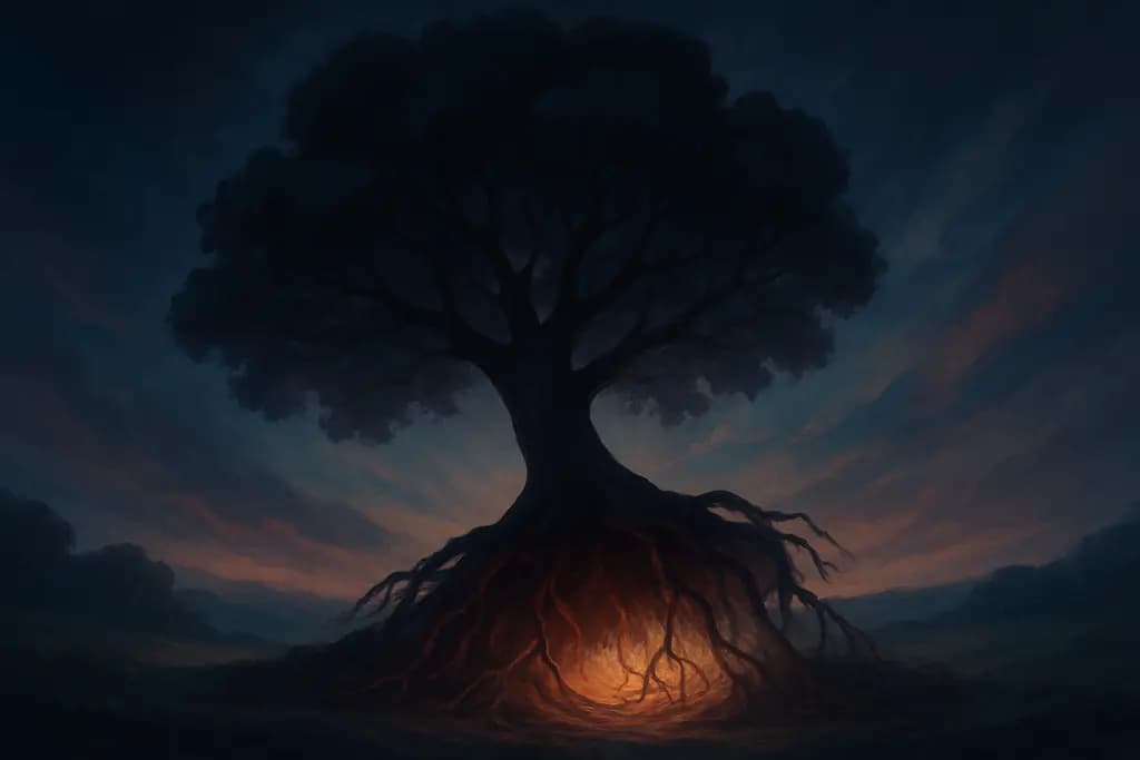 Dream illustration: Giant Tree Uprooting