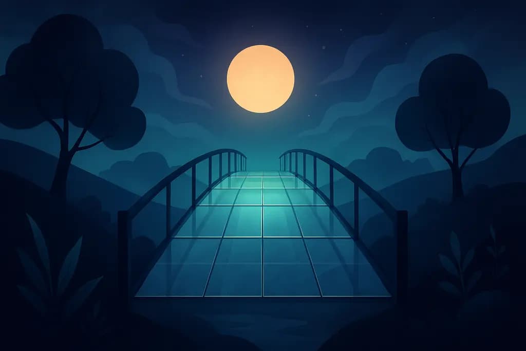 Dream illustration: Glass bridge or bridge of glass