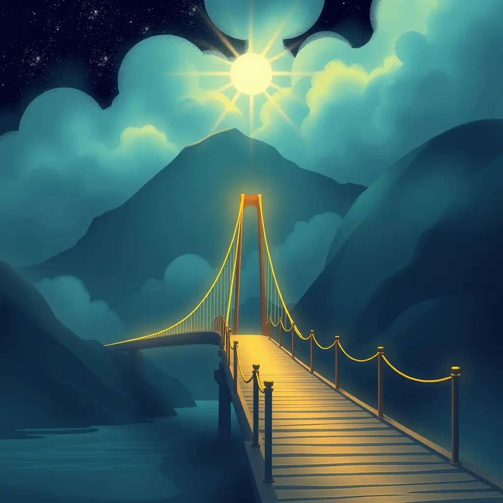 Dream illustration: Golden bridge