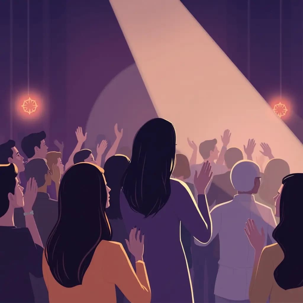Dream illustration: Gossip crowd applauding