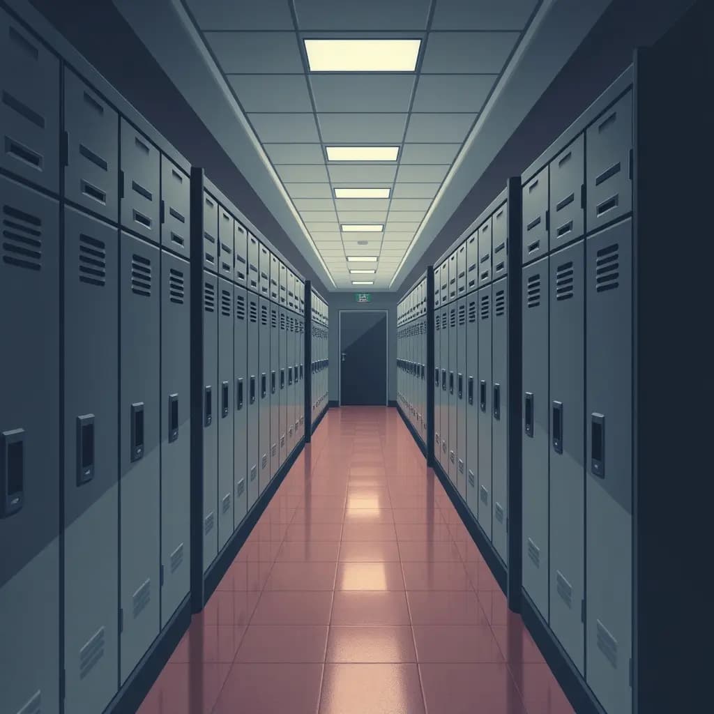 Dream illustration: Hallway lockers sealed