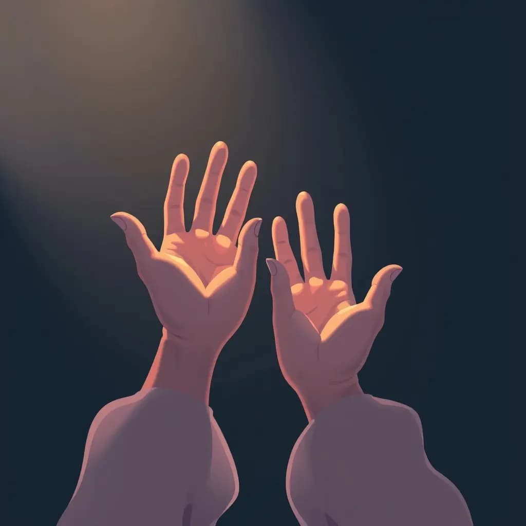 Dream illustration: Hands suddenly invisible