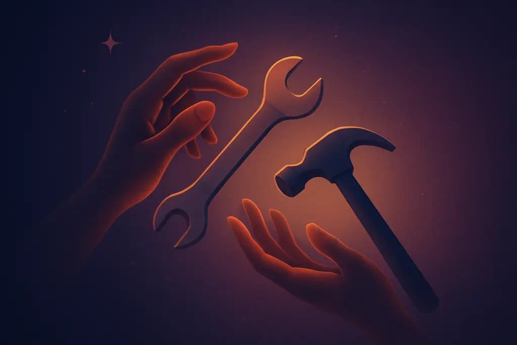 Dream illustration: Hands Turning into Tools