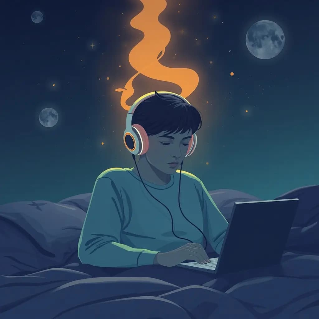 Dream illustration: Headphones play unknown voice