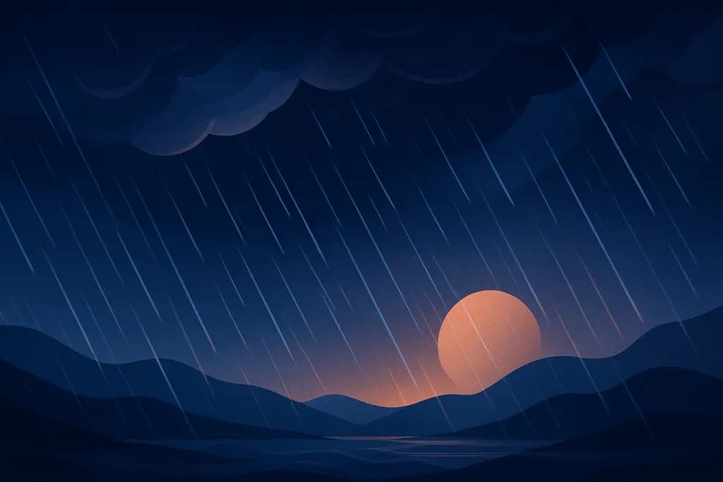 Dream illustration: Heavy rainstorm