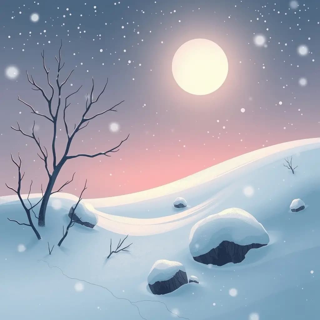 Dream illustration: Heavy snow that muffles all sound