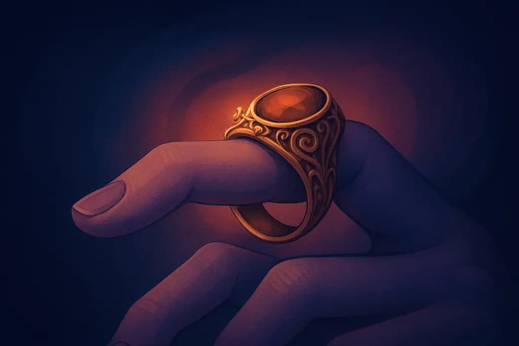 Dream illustration: heirloom ring biting me