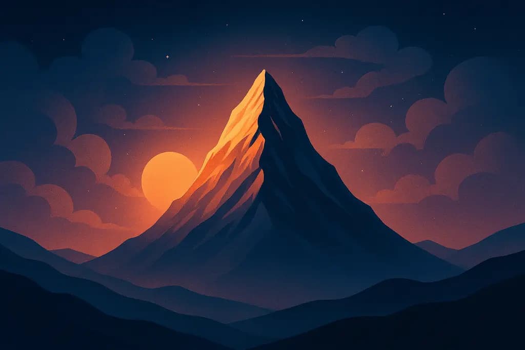 Dream illustration: High mountain peak