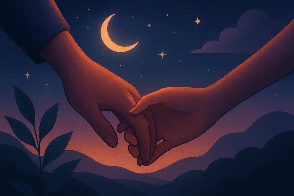 Dream illustration: Holding hands with someone new