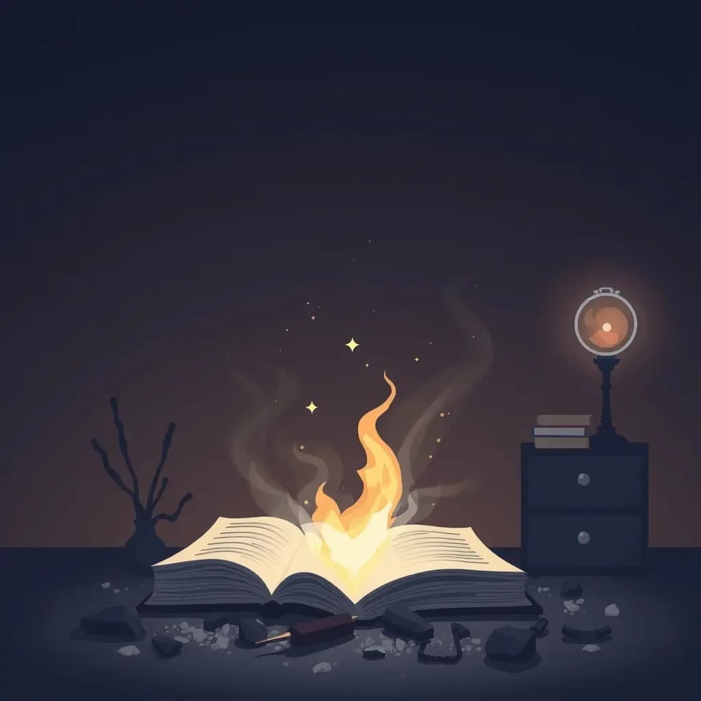 Dream illustration: Homework turned to ash