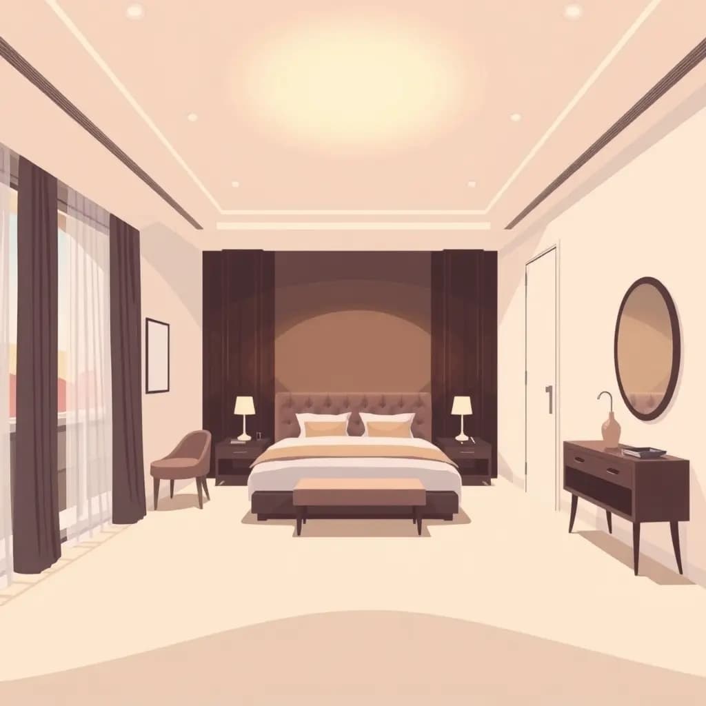 Dream illustration: Hotel suite with no staff