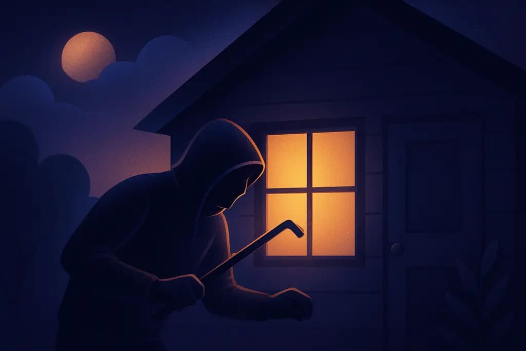 Dream illustration: House being robbed