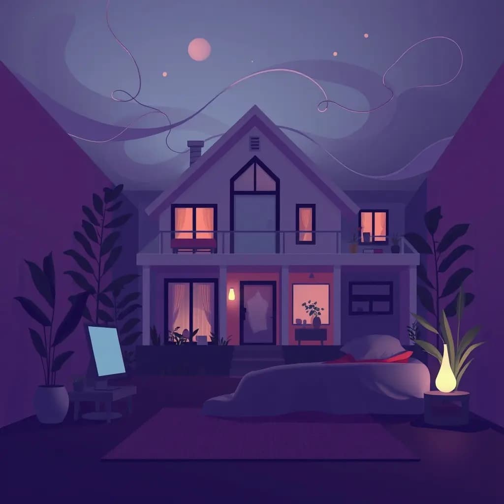 Dream illustration: House controlled by smart system