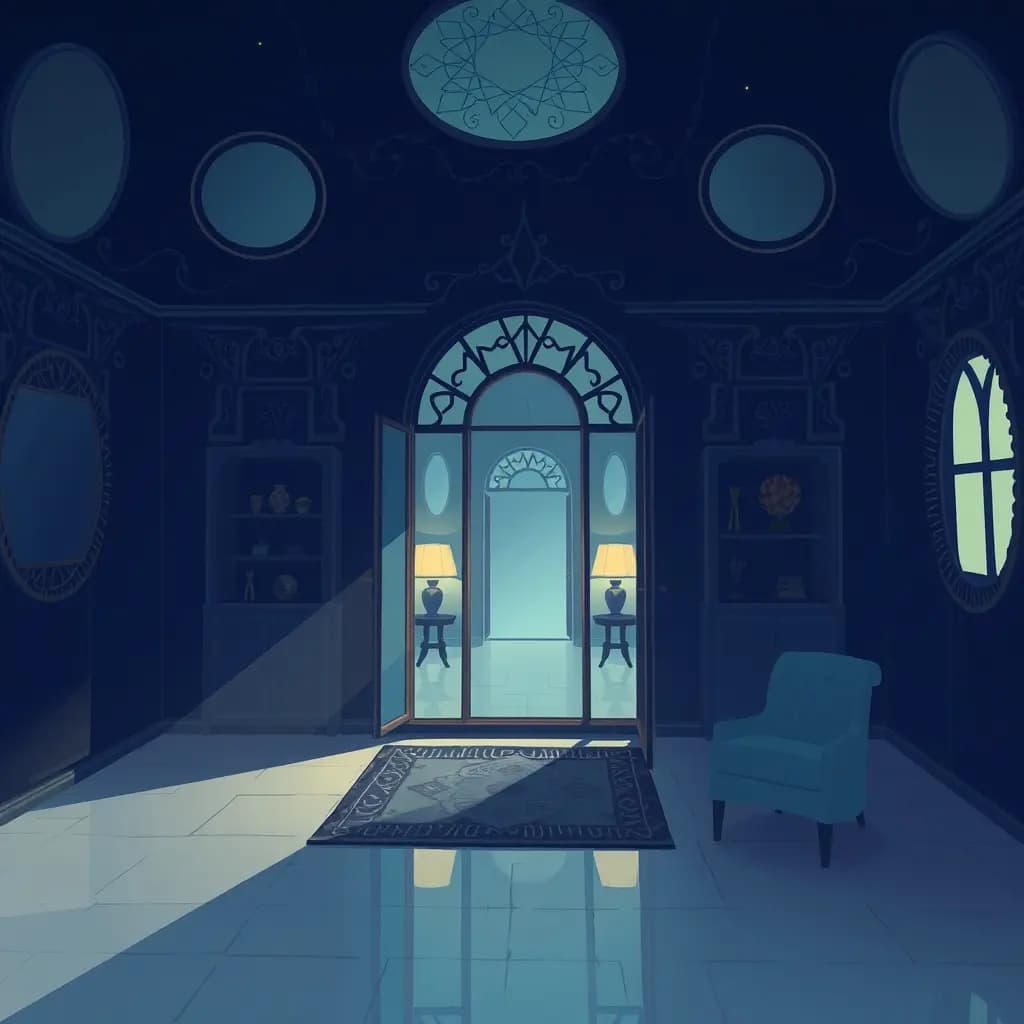 Dream illustration: House filled with mirrors