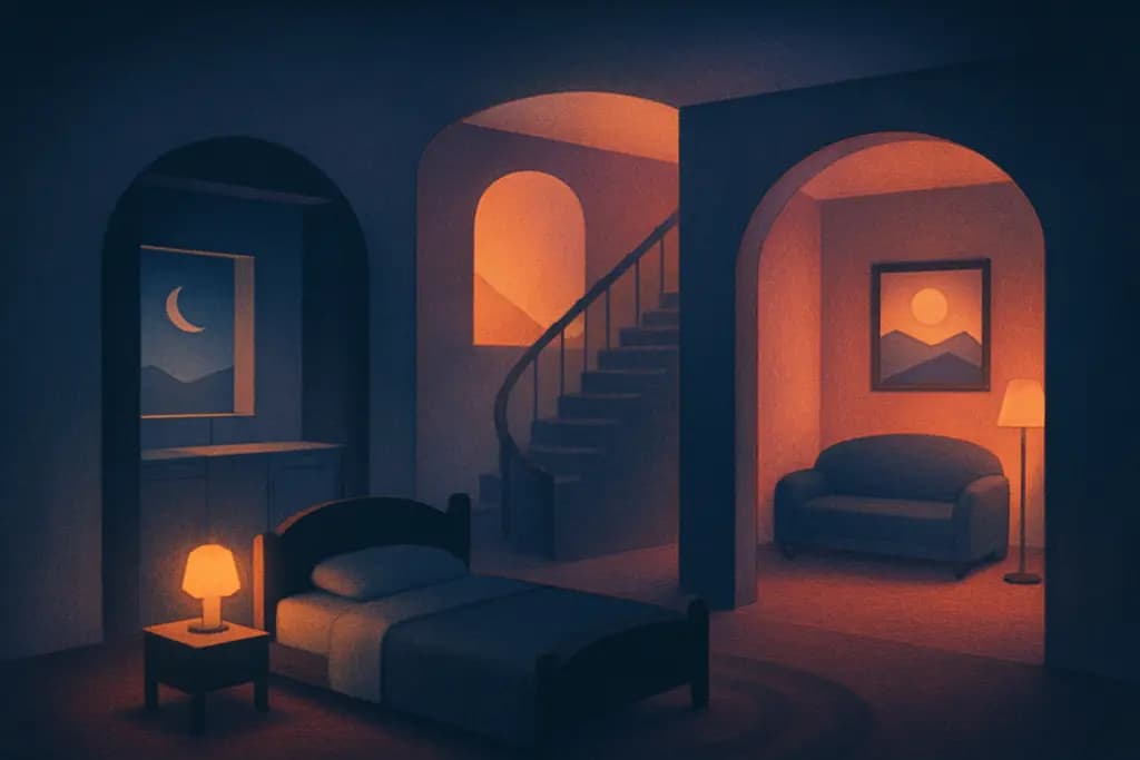 Dream illustration: House rooms rearranged