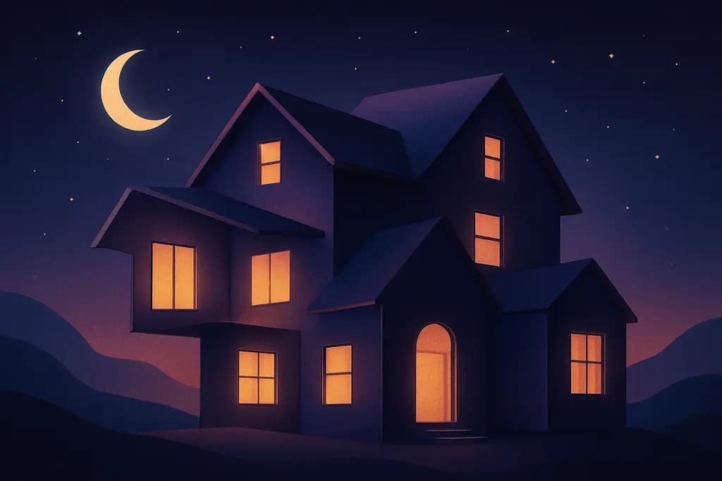 Dream illustration: House with rooms that shift sizes