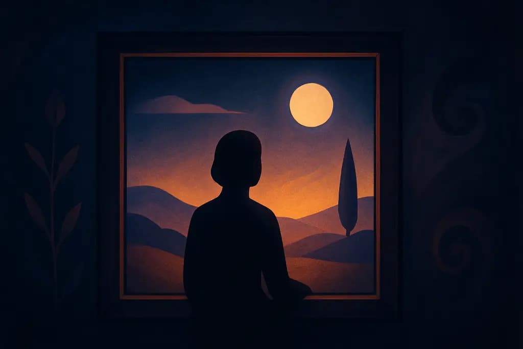 Dream illustration: Inside a painting