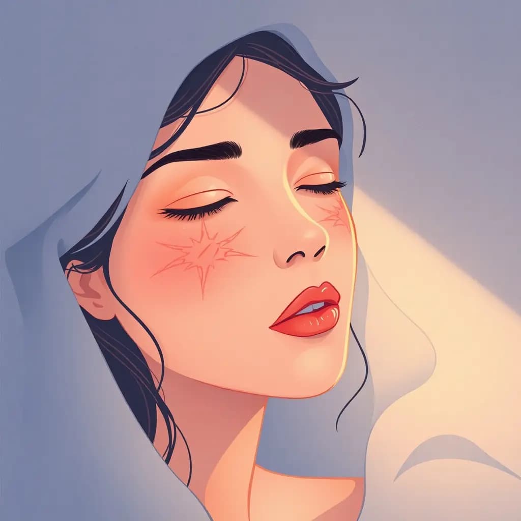 Dream illustration: Invisible blemishes appearing