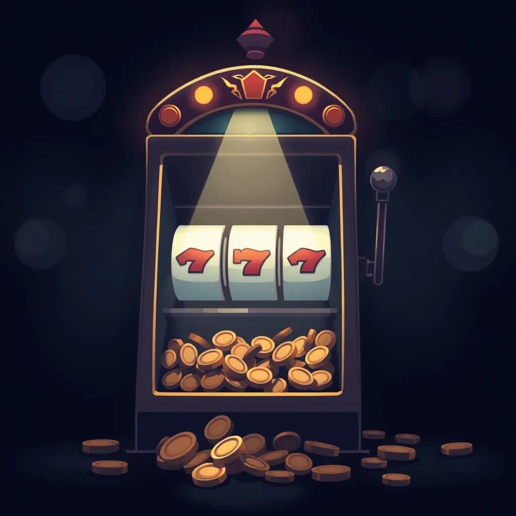 Dream illustration: Jackpot machine swallowing coins
