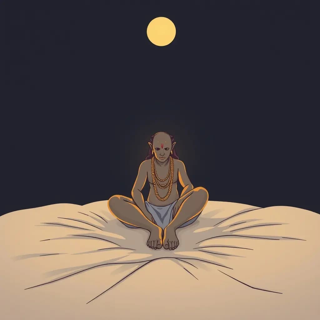 Dream illustration: Ketu sitting at your feet