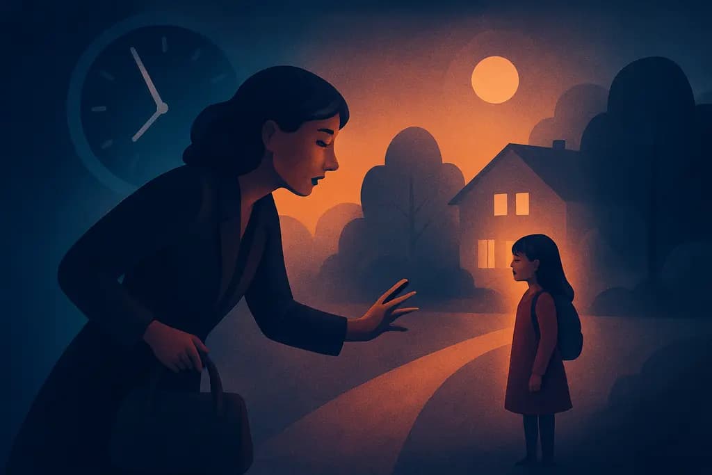 Dream illustration: Late to pick up a child or family member