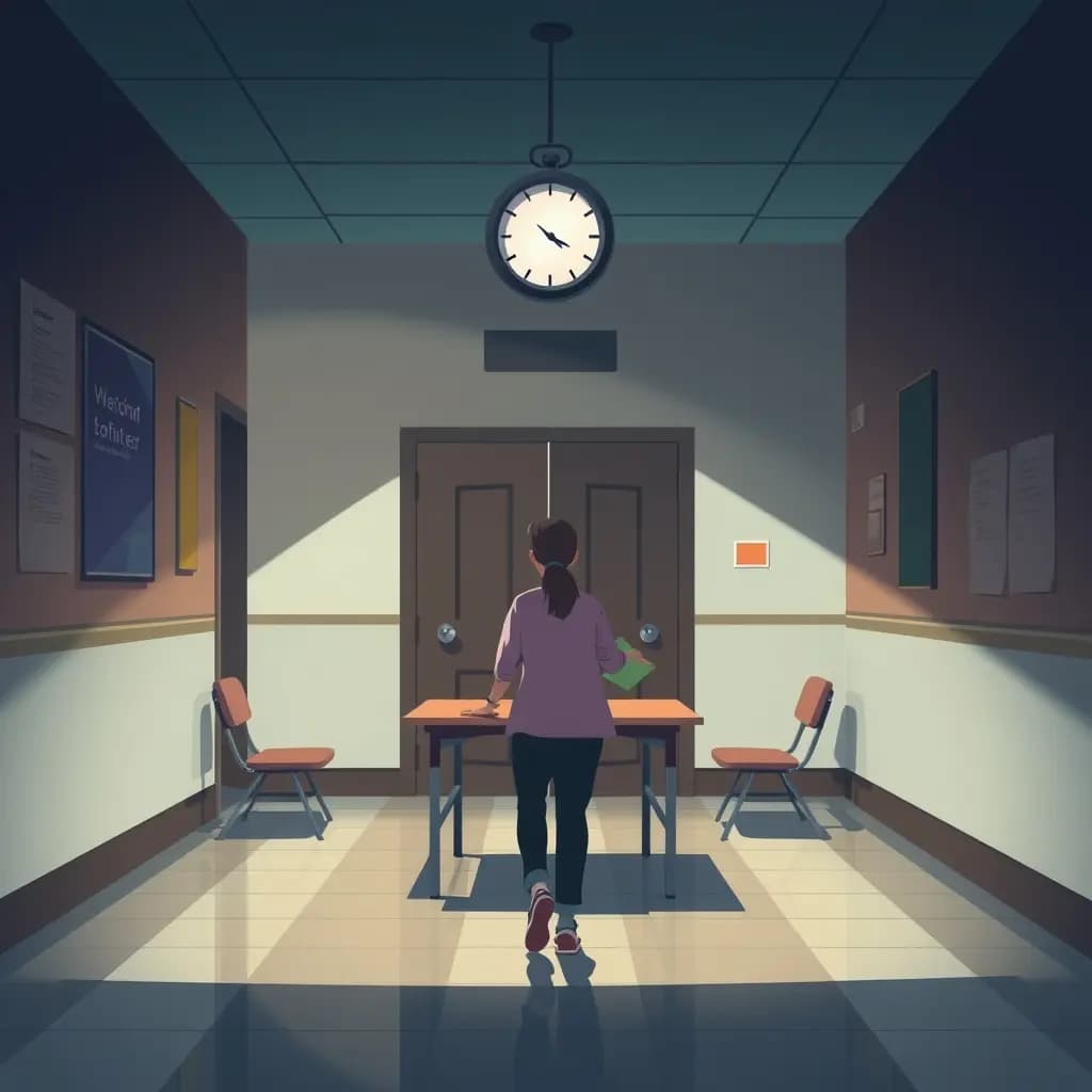 Dream illustration: Late to the final exam