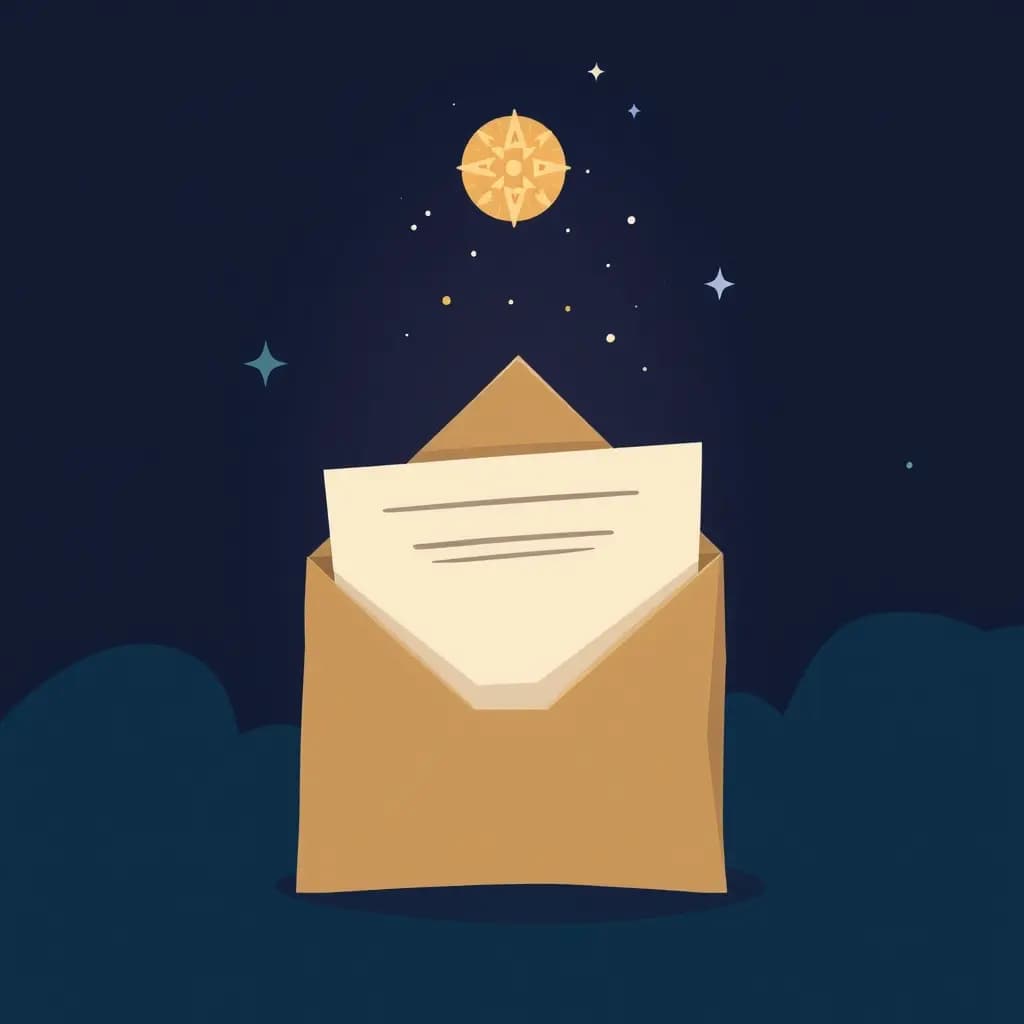 Dream illustration: Letter arrives without envelope