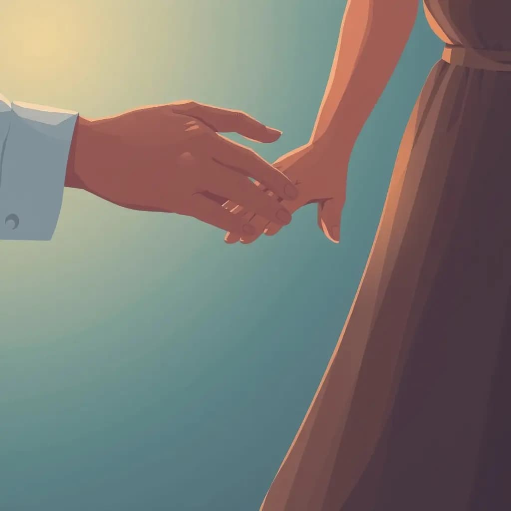 Dream illustration: Letting go of a loved one's hand