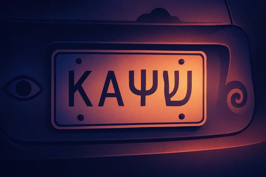 Dream illustration: License Plate Changing Languages