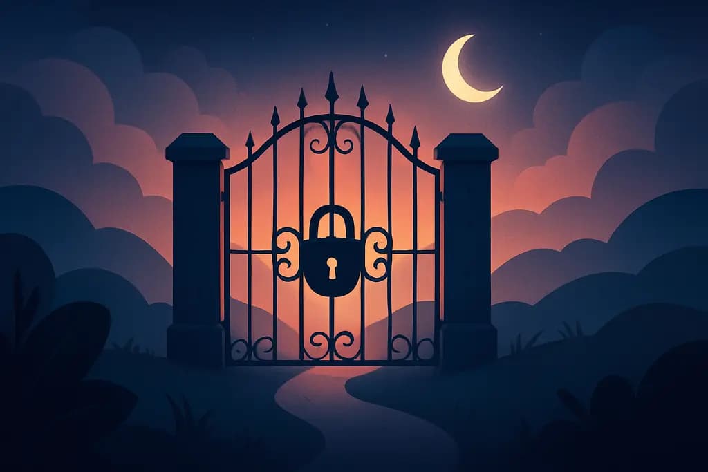 Dream illustration: Locked Gate / Can't Enter