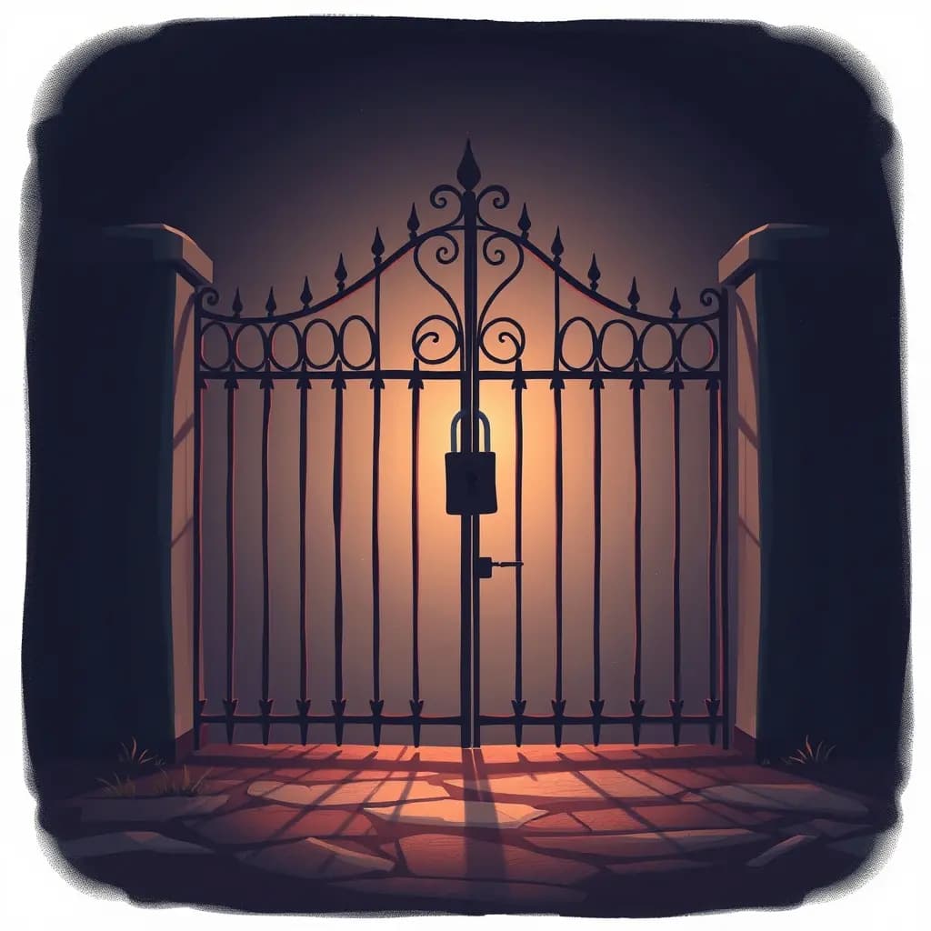 Dream illustration: Locked gate