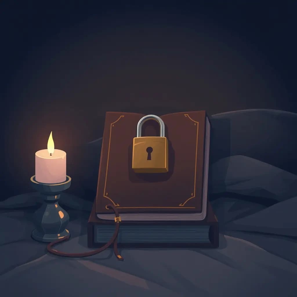 Dream illustration: Locked journal