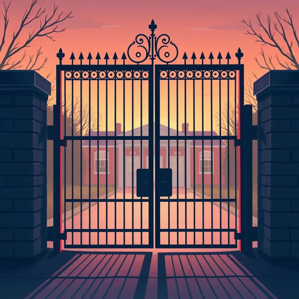 Dream illustration: Locked school gates you can't open