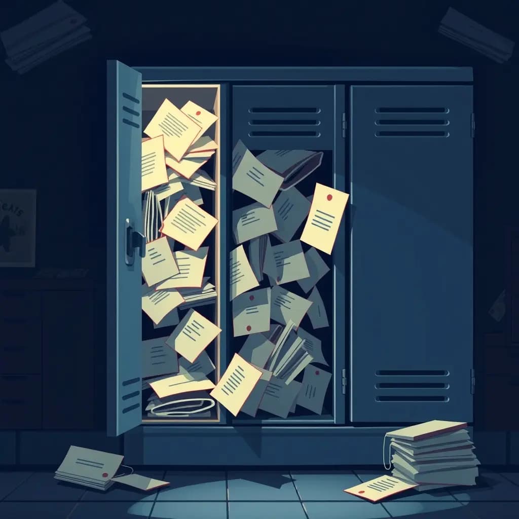 Dream illustration: Locker Full of Letters from the Future