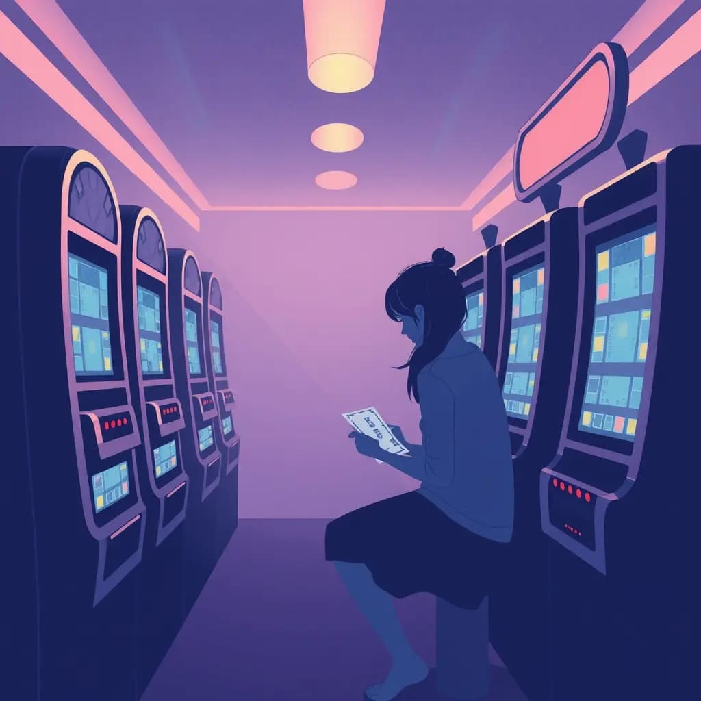 Dream illustration: Losing ticket in slot line