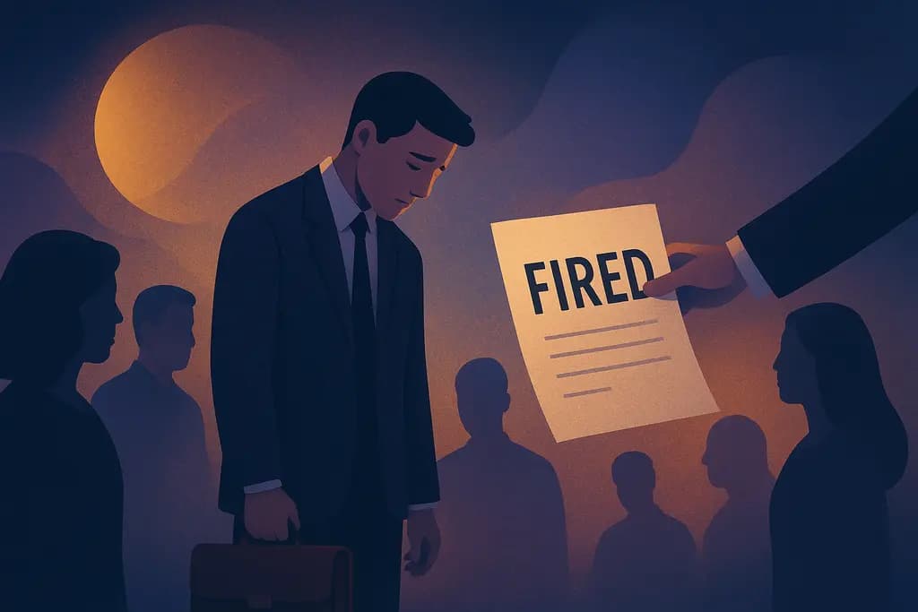 Dream illustration: Losing your job in public