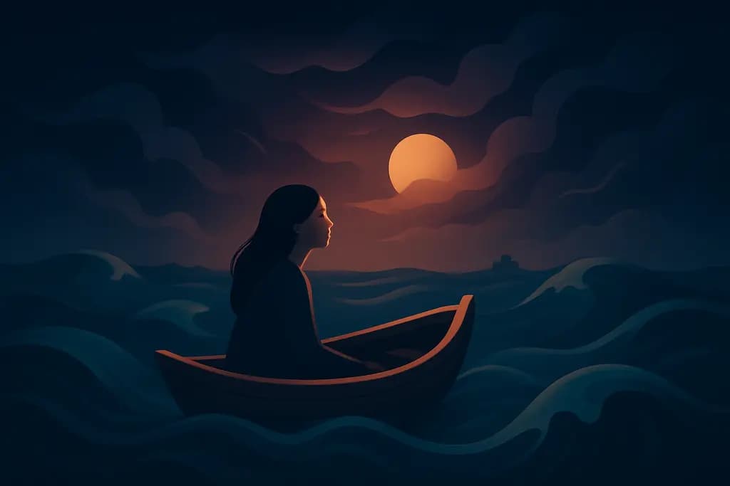 Dream illustration: Lost at sea