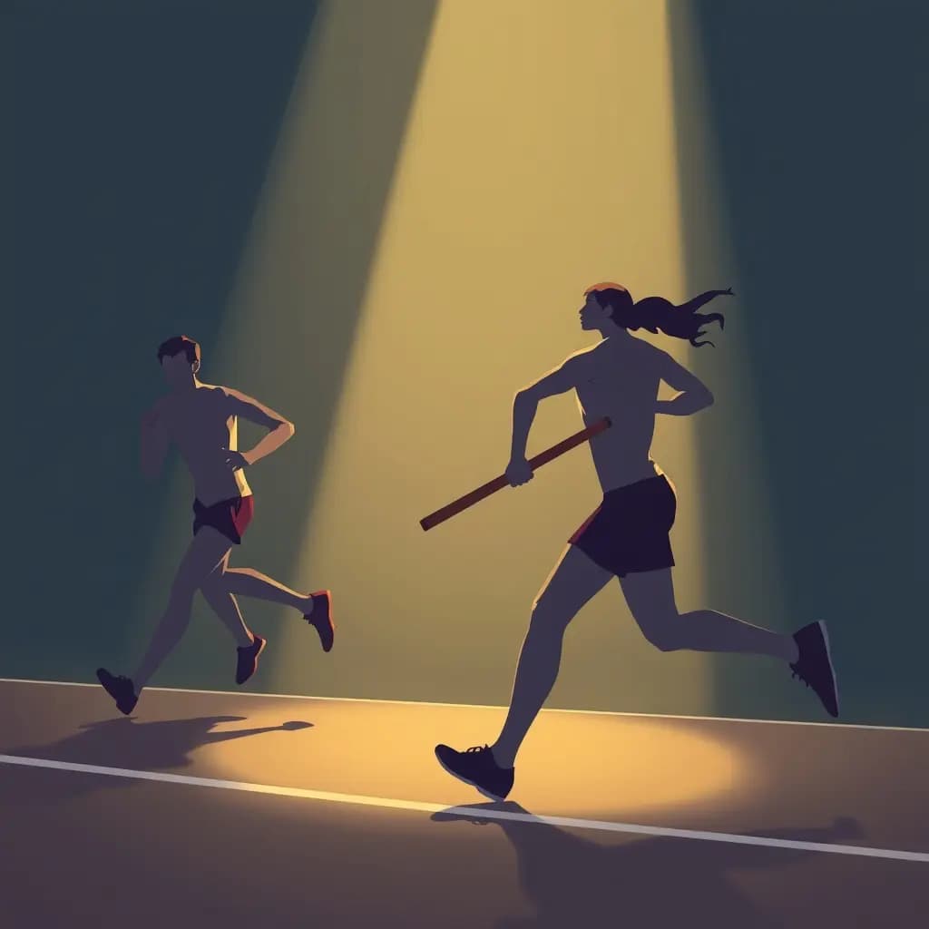 Dream illustration: Lost baton in relay