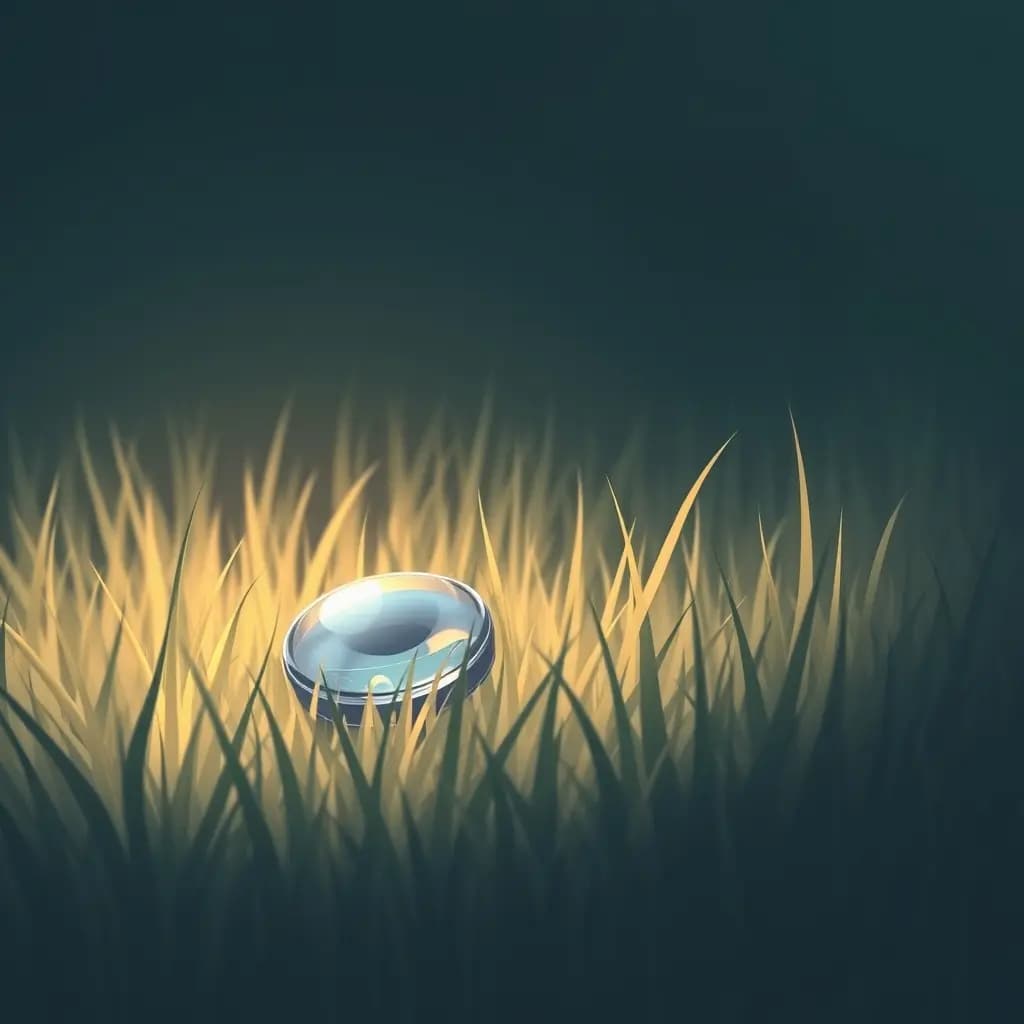Dream illustration: Lost contact lens in grass