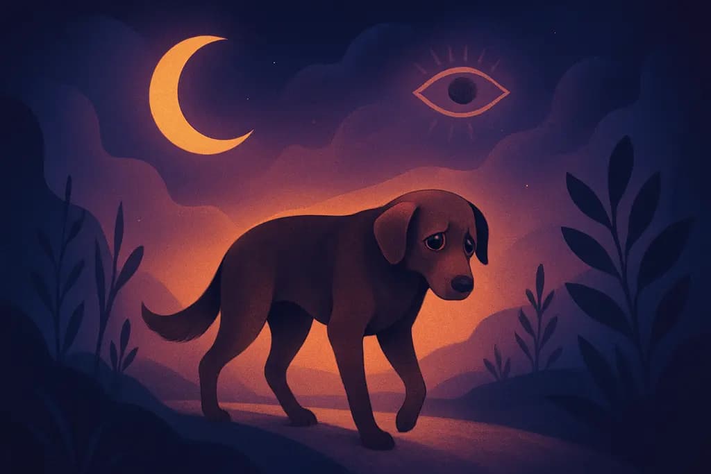Dream illustration: Lost dog