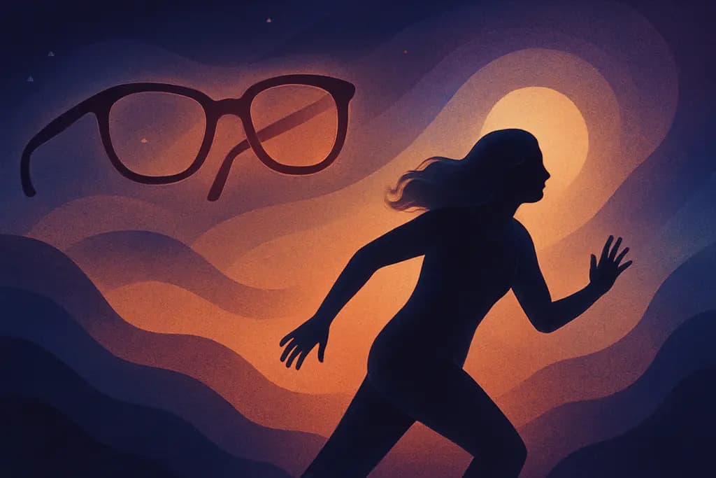 Dream illustration: lost eyeglasses chasing me in dream