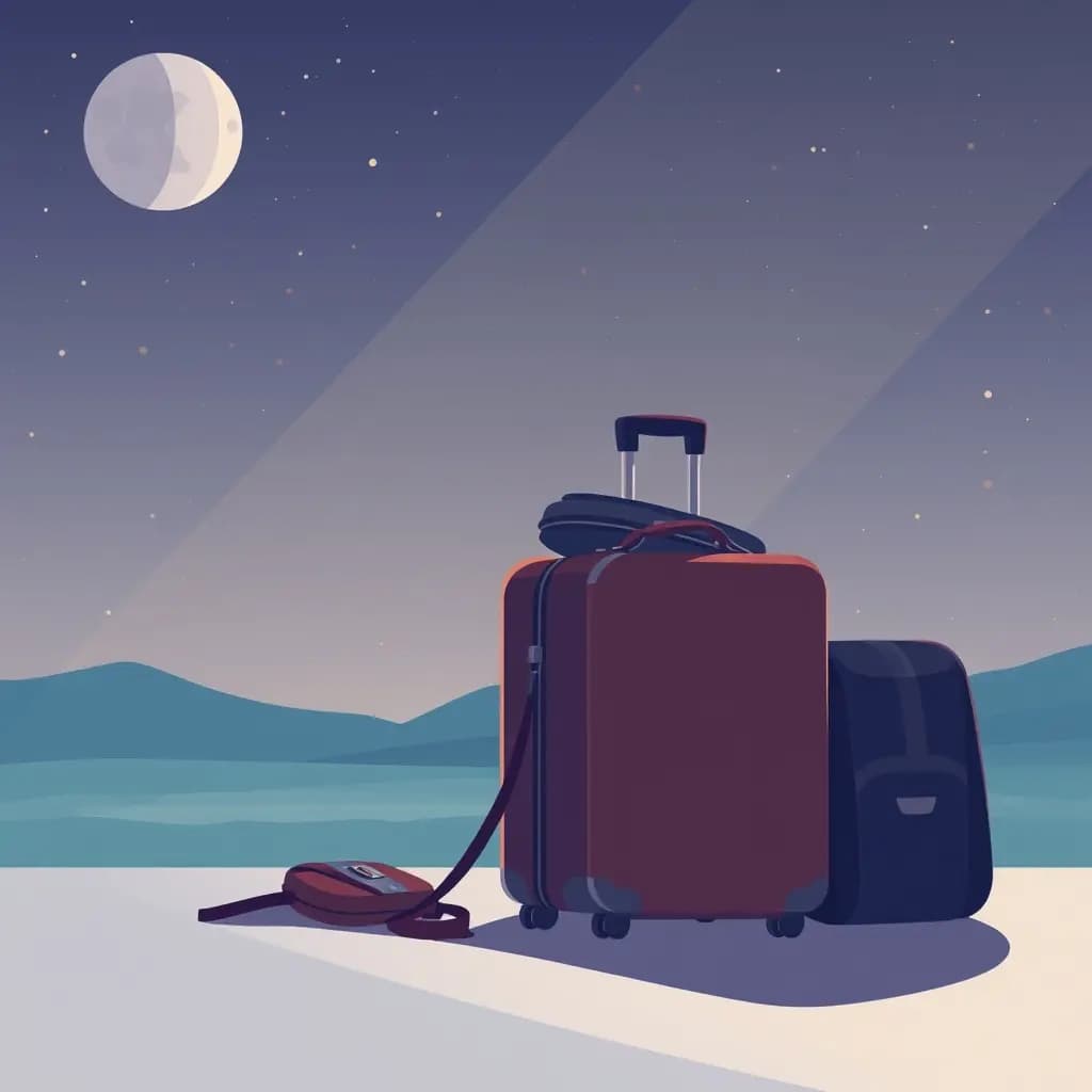 Dream illustration: Lost luggage on trip