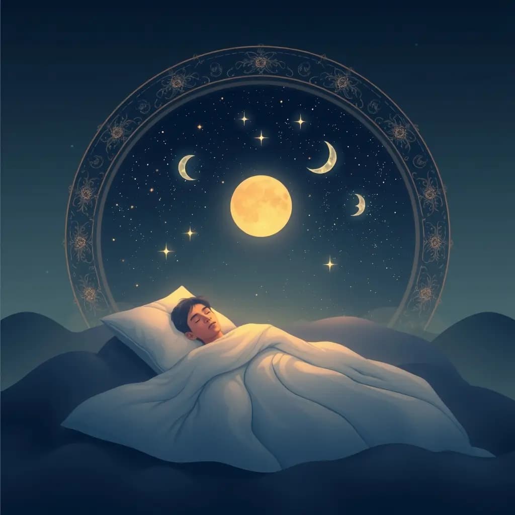 Dream illustration: Lucid dreaming (realizing you are dreaming)