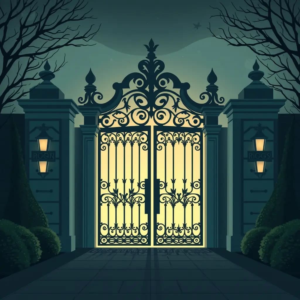 Dream illustration: Mansion gates refusing to open