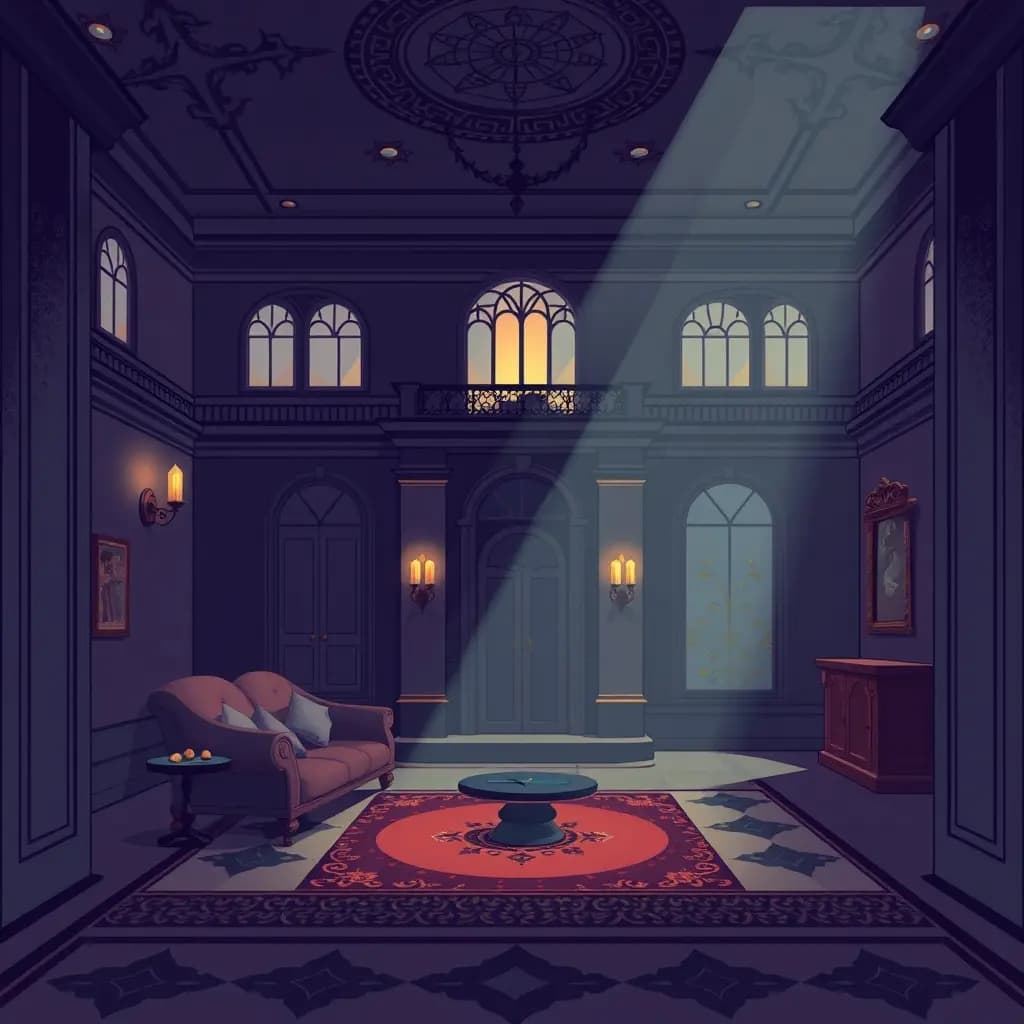 Dream illustration: Mansion rooms all locked