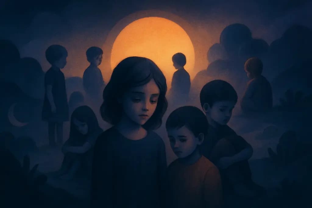 Dream illustration: many abandoned children in dream meaning