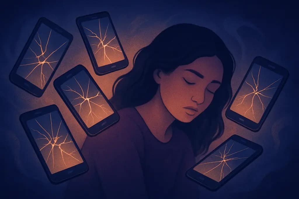 Dream illustration: many broken smartphones dream meaning