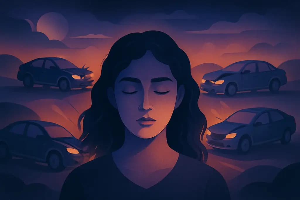 Dream illustration: many car accidents dream meaning